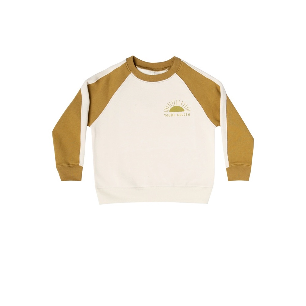 Rylee & Cru Goldenrod You're Golden Raglan Sweatshirt Size 4-5Y